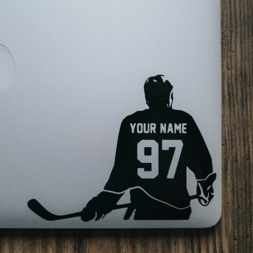 Hockey player decal